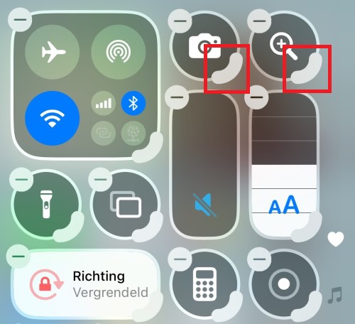 Pictogram hoek van knop